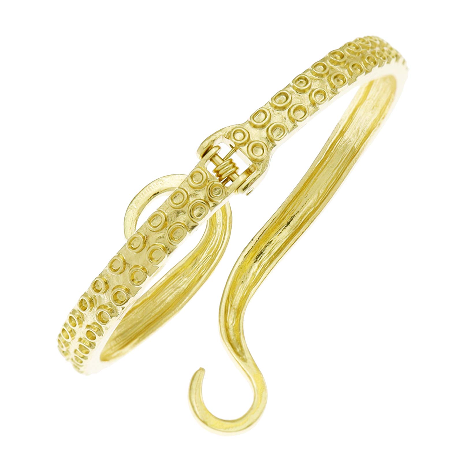 RechicGu Octopus Tentacle Bracelet - Gothic Sea Creature Jewelry for Women, Adjustable Hinged Cuff Bangle, Unique Horror Accessory for Halloween, Cosplay & Goth Fashion