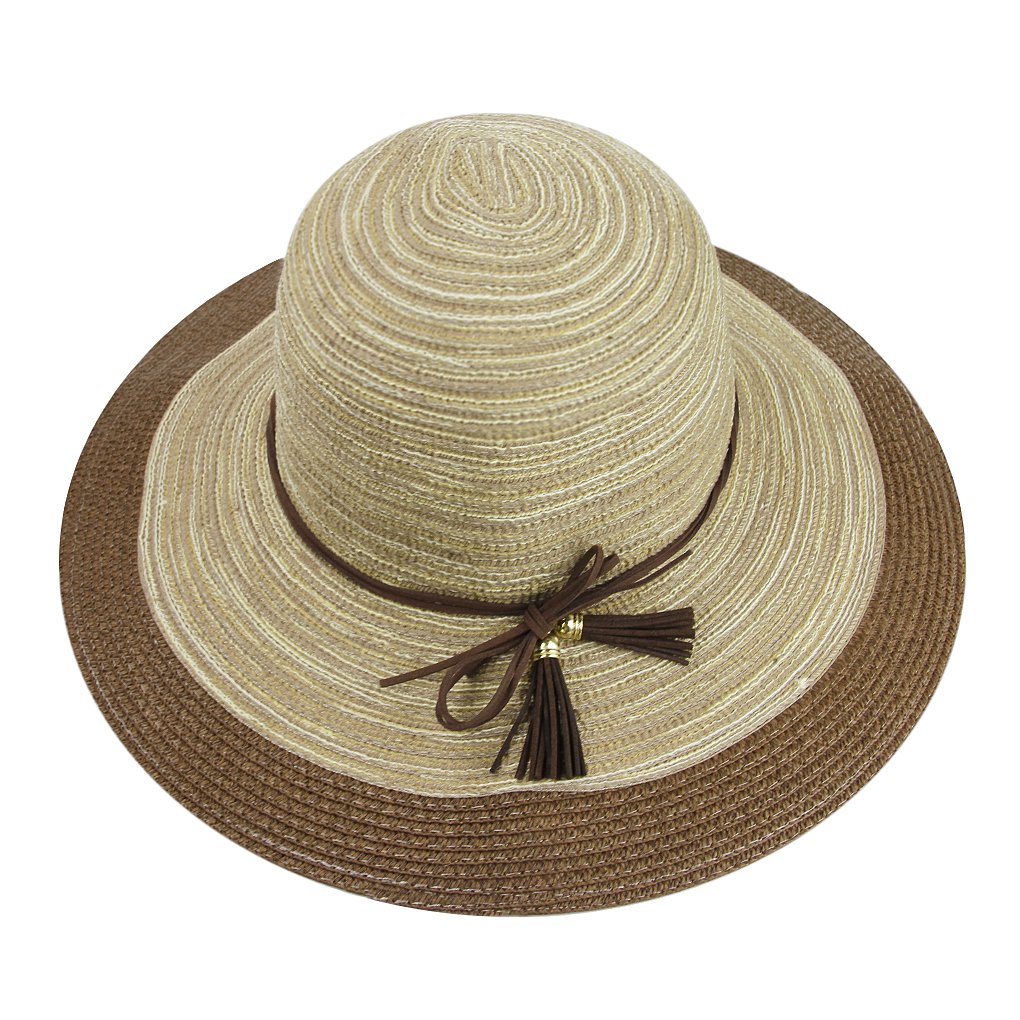 Women's Straw Bucket Hat - Floppy Wide Brim Beach Sun Hat for Summer Outdoor Activities | Perfect for Beach Vacations, Pool Parties & Gardening