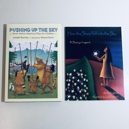 Native American Children's Book Bundle - Pushing Up the Sky & How the Stars Fell - New 2-Book Set for Kids' Cultural Education & Bedtime Stories