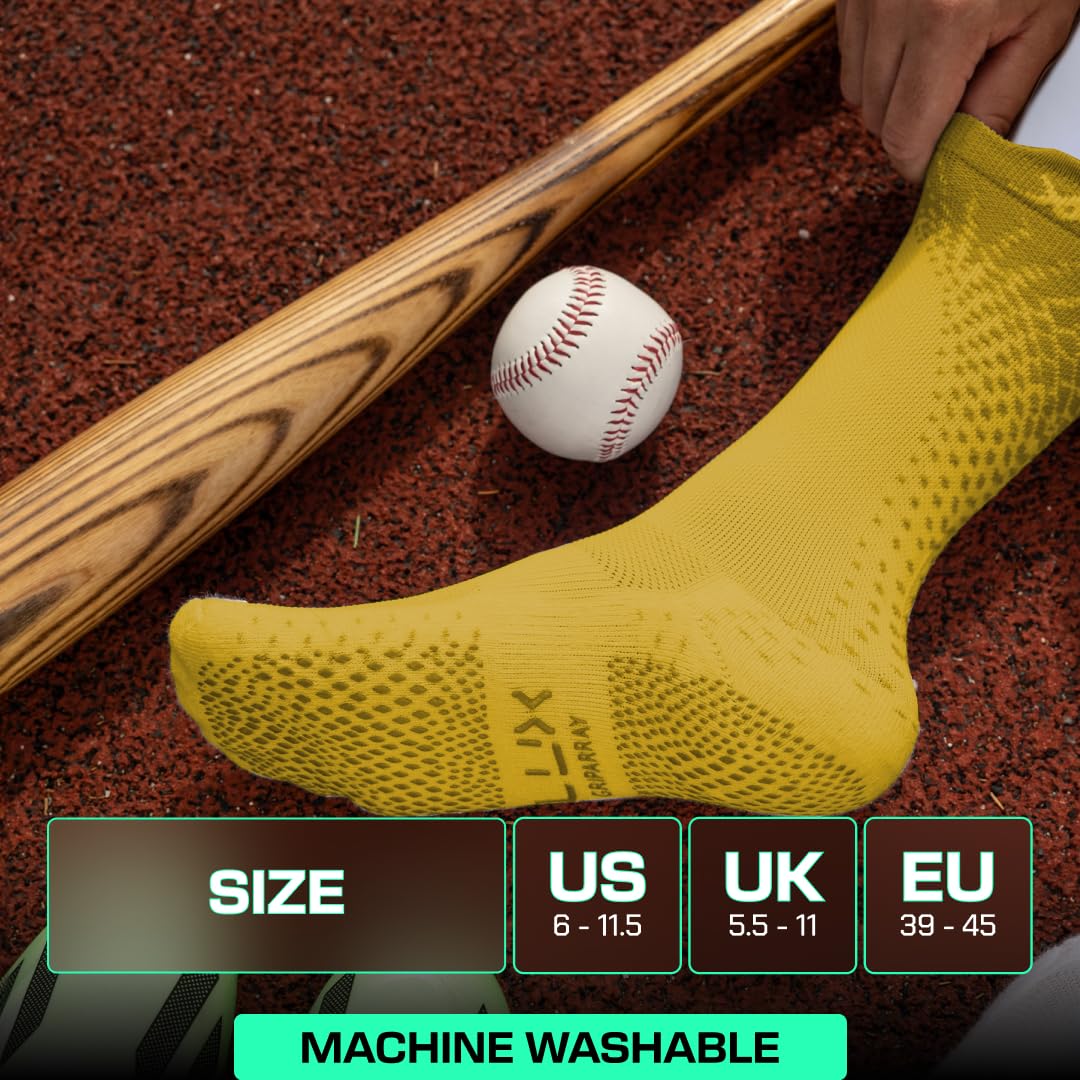 LUX Sports ProCleat Performance Grip Socks with GripArray™ - High-Performance Athletic Socks for Men and Women - Ideal for Soccer, Basketball, and Gym Training