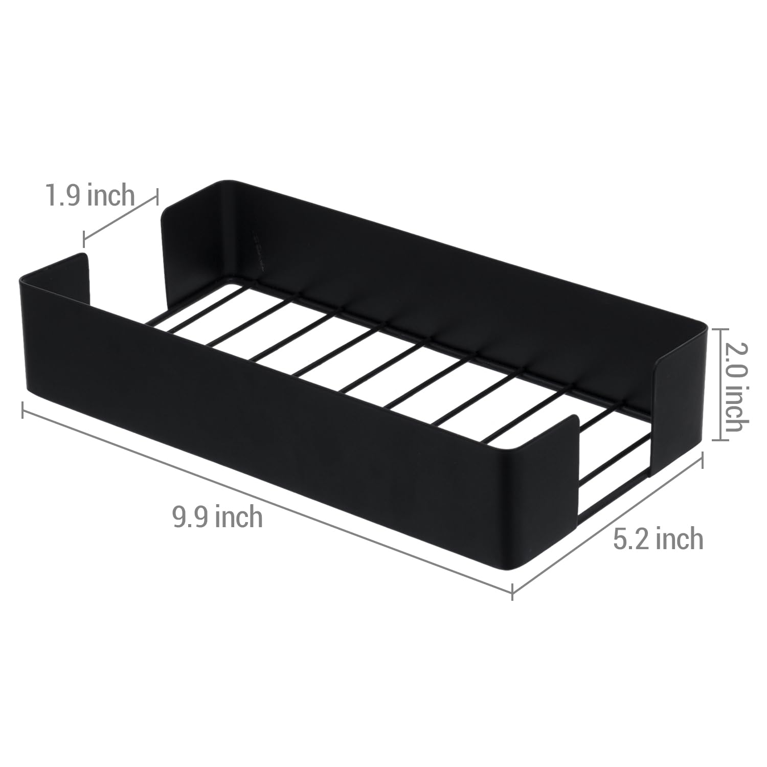 Modern Matte Black Metal Paper Towel Holder - Folded Napkin Storage Tray for Bathroom Vanity, Kitchen Counter & Office Sink | Commercial & Home Use | Space-Saving Design