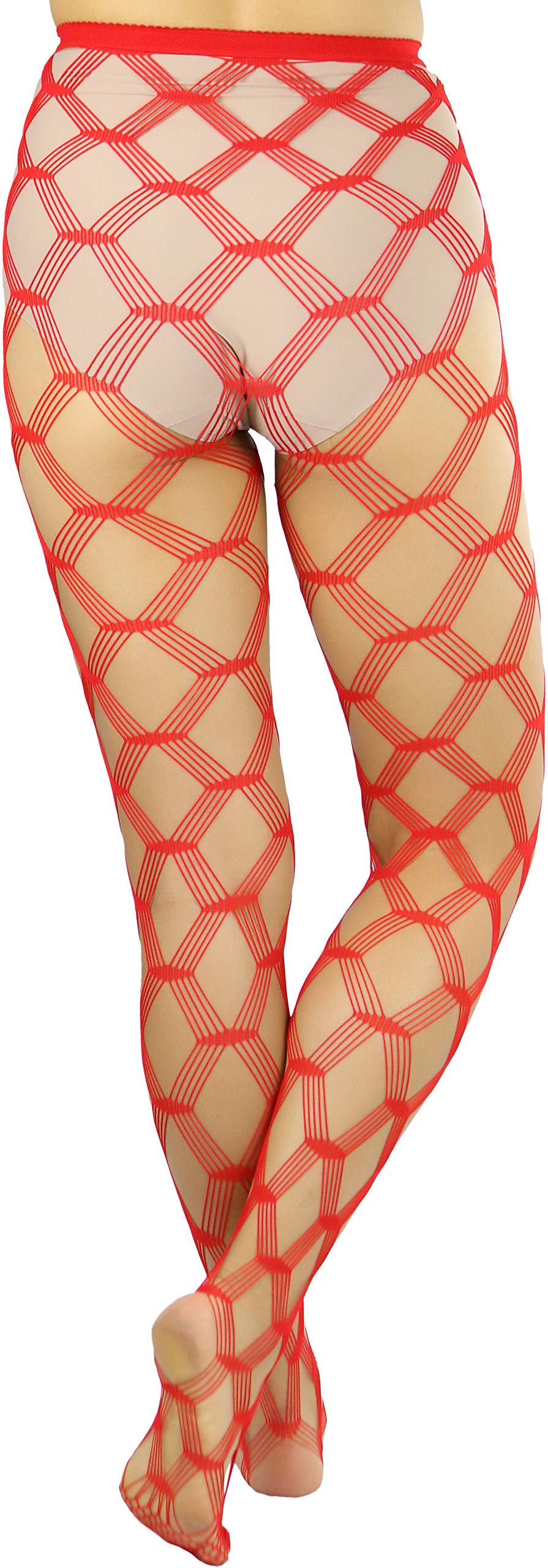 ToBeInStyle Women's Diamond Mesh Pantyhose - Sheer Tights with Stretch Comfort for Everyday Wear & Special Occasions