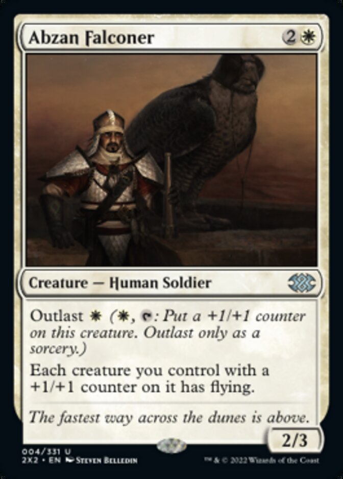 Abzan Falconer - Double Masters 2022 MTG Card | Flying & +1/+1 Counters | Perfect for Commander & Modern Decks