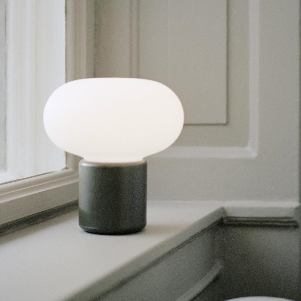 Karl Johan Portable Lamp - Modern Table Lamp with USB Charging, Adjustable Brightness, Forest Green - Perfect for Bedroom, Living Room, Office & Outdoor Camping