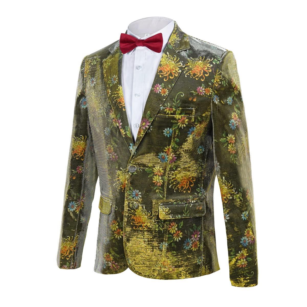 Stylish Men's Floral Blazer Suit Jacket for Wedding, Prom, Dinner Party & Formal Events | Elegant Tuxedo Alternative for Special Occasions