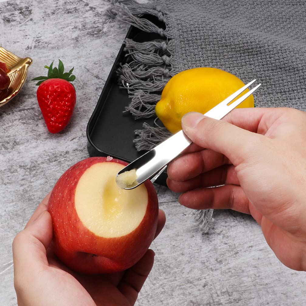 Hemoton 24-Piece Stainless Steel Fruit Forks Set - Dual Purpose Appetizer & Dessert Forks for Cake, Salad, Fruit - Perfect for Home, Restaurant & Party Use