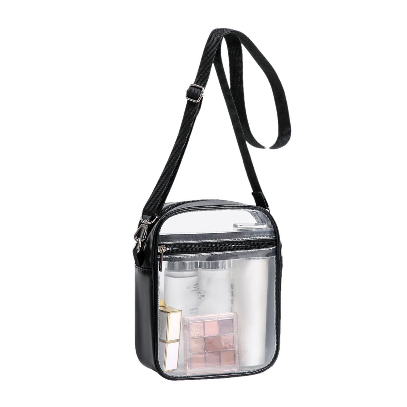 Clear Stadium Purse - Small Transparent Shoulder Bag for Women & Girls with Removable Strap | Perfect for Concerts, Sports Games & Events