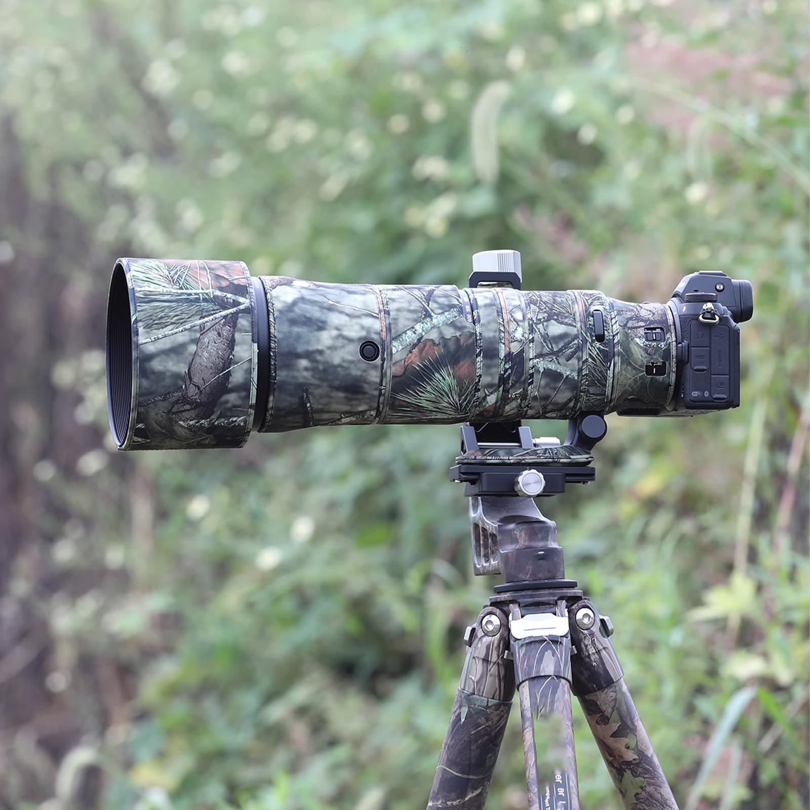 MUEAST Camouflage Stretch Fabric Lens Cover - Waterproof Rain Protection Sleeve for NIKKOR Z 180-600mm F5.6-6.3 VR Lens (Reed Camouflage) | Outdoor Photography Gear for Wildlife & Nature Shoots