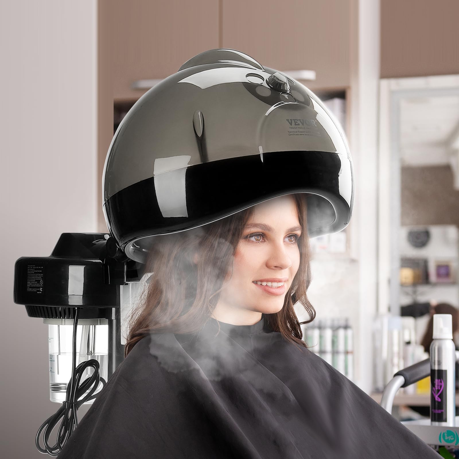 VEVOR Professional Hair Steamer for Deep Conditioning & Hair Treatment - 11.81