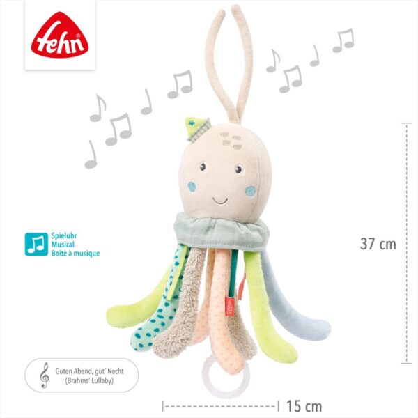 Fehn Musical Octopus Toy - Interactive Baby Toy with Lights & Sounds for Early Learning & Sensory Development | Perfect for Playtime, Nursery & Toddler Gifts