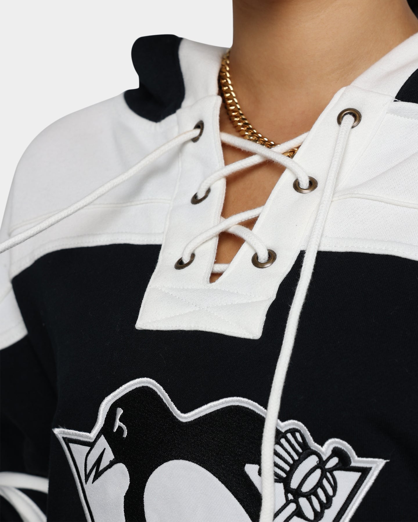 47 Brand Pittsburgh Penguins Superior Lacer Hoodie - Men's NHL Hockey Pullover Sweatshirt (Jet Black) - Perfect for Game Day, Tailgating & Casual Wear