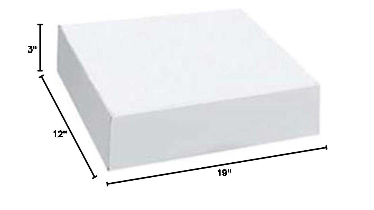 SSWBasics White Shirt Apparel Boxes - 19x12x3 Inches - Pack of 50 - Perfect for Clothing Storage, Shipping & Retail Display