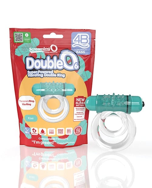 Screaming O 4B DoubleO 6 Kiwi Vibrating Cock Ring - Enhance Intimacy & Pleasure for Couples - Perfect for Date Nights & Spicing Up Your Relationship