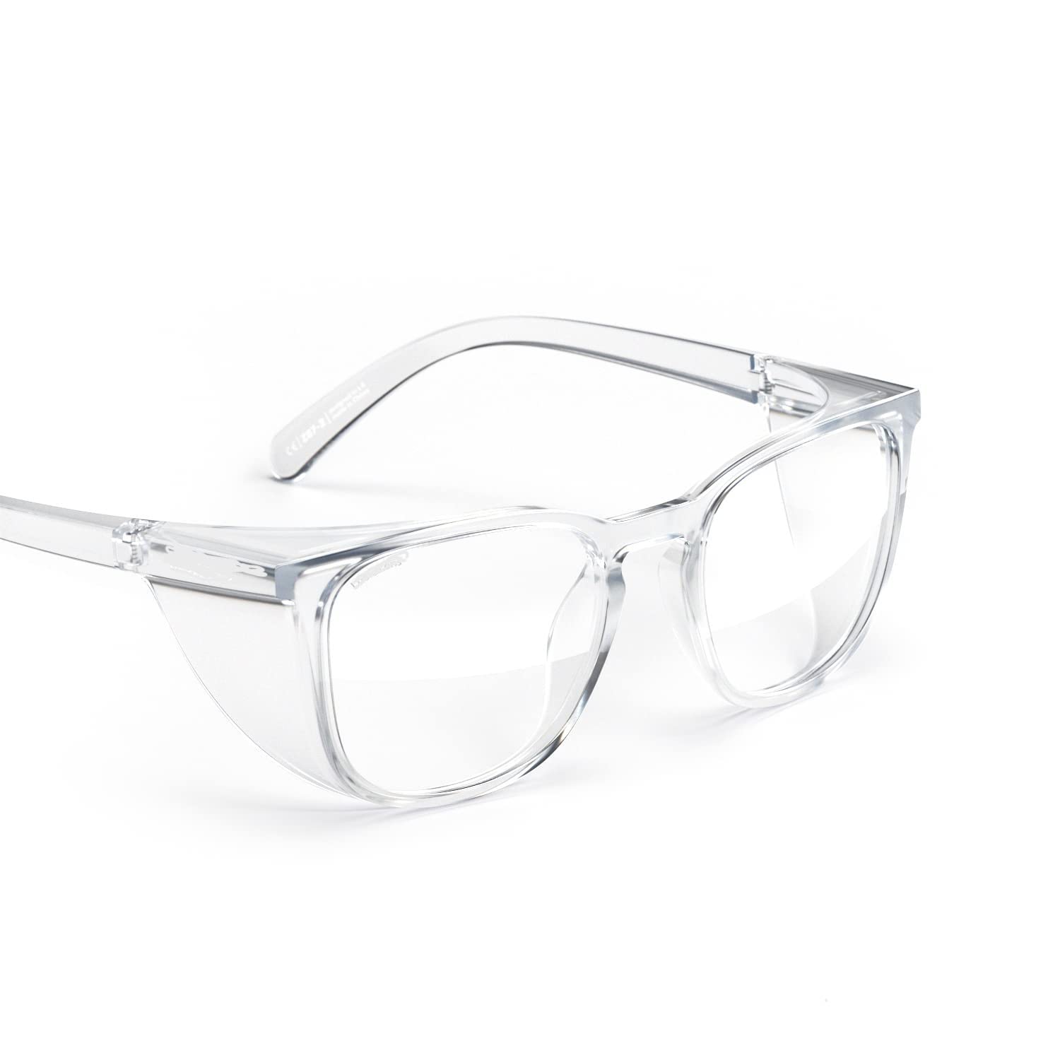 Stoggles Square Z87.1 Certified Safety Glasses - Polycarbonate, Anti-Scratch & Shatterproof, Blue Light & UV Protection, Anti-Fog Coating with Top & Side Shields - Durable Protective Eyewear for Construction, Lab Work & DIY Projects