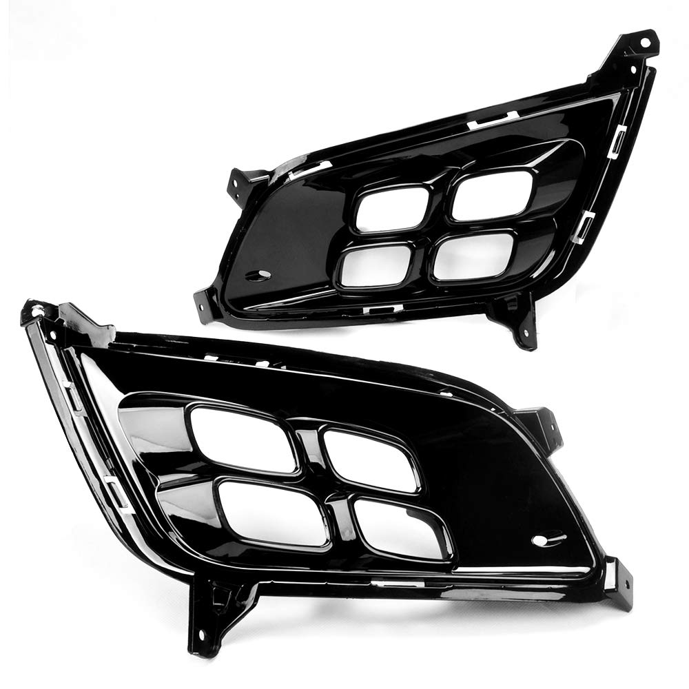 2014-2015 Kia Optima K5 White LED Front Bumper DRL Daytime Running Light Assembly with Fog Lamp Bezel Replacement - Four Eyes Style for Enhanced Visibility & Safety (Perfect for Night Driving & Foggy Conditions)
