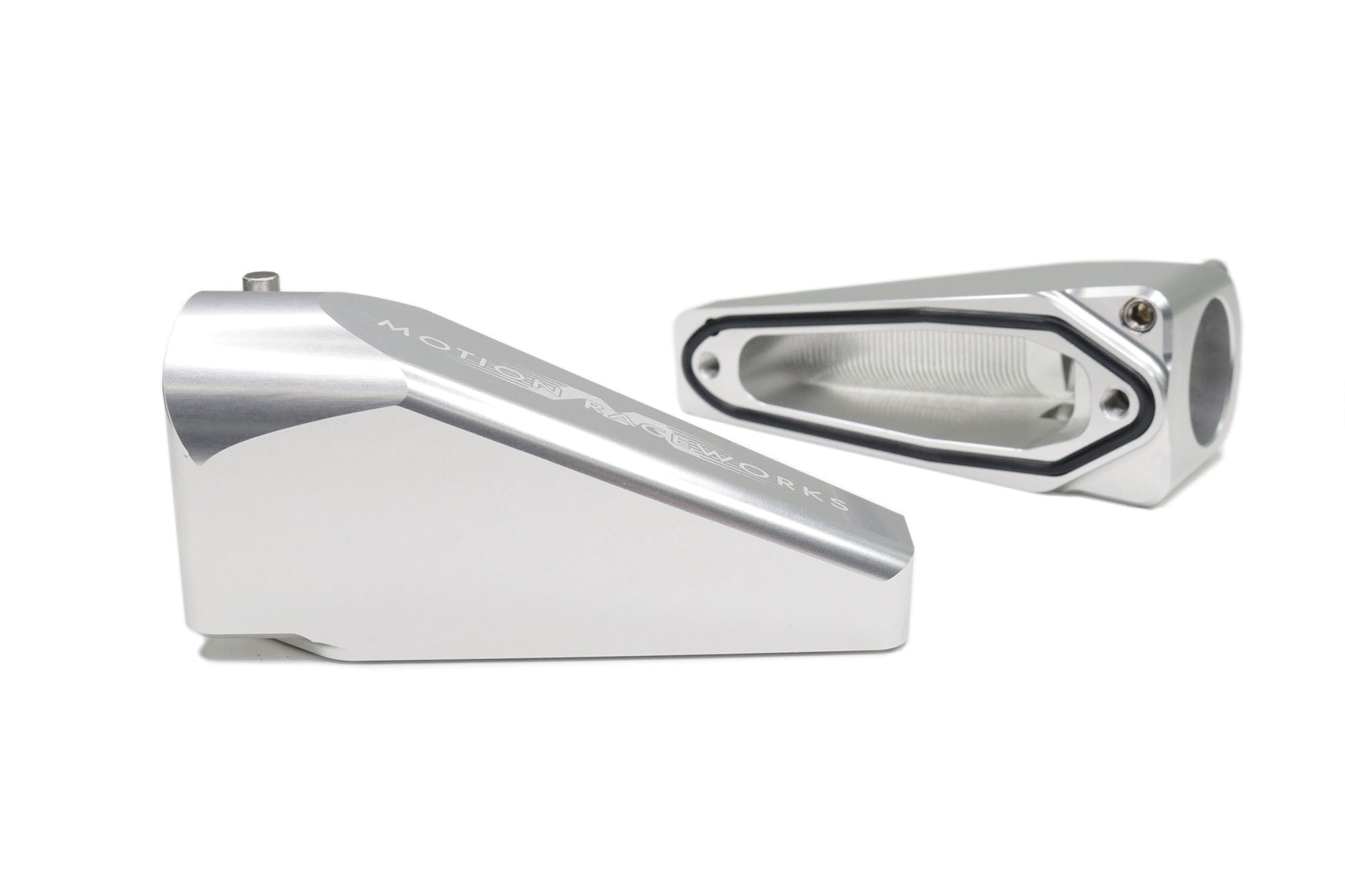 Quick Release Billet Burn Down Breather Fittings - Clear Anodized Aluminum (Pair) | High-Performance Engine Ventilation for Racing & Off-Road Vehicles