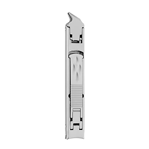 Premium Double Head Nail Clipper for Thick Nails - Stainless Steel Wide Jaw Toenail Clippers with Catcher & Splash-Proof Design | Ergonomic Curved Fingernail Trimmer for Men & Women | Home, Travel, Salon & Pedicure Use