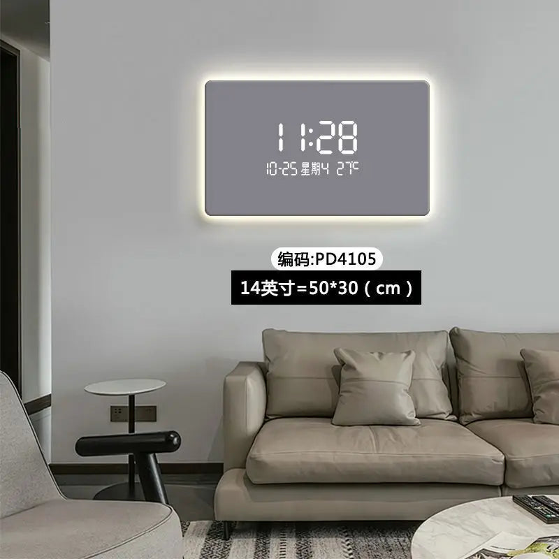 Modern Digital LED Wall Clock - Large Display with Adjustable Brightness - Perfect for Home, Office, Bedroom & Kitchen