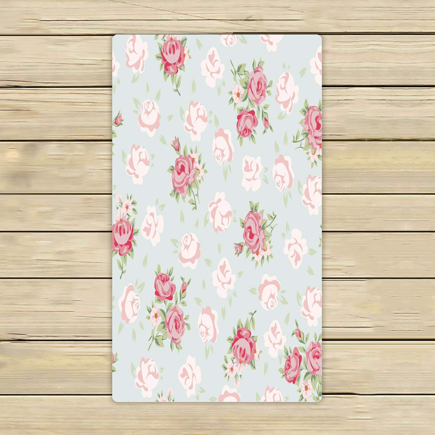 Vintage Floral Rose Beach Towel - Soft Shabby Chic Bath & Shower Towel 16x28 Inch for Home, Spa, Travel & Outdoor Use