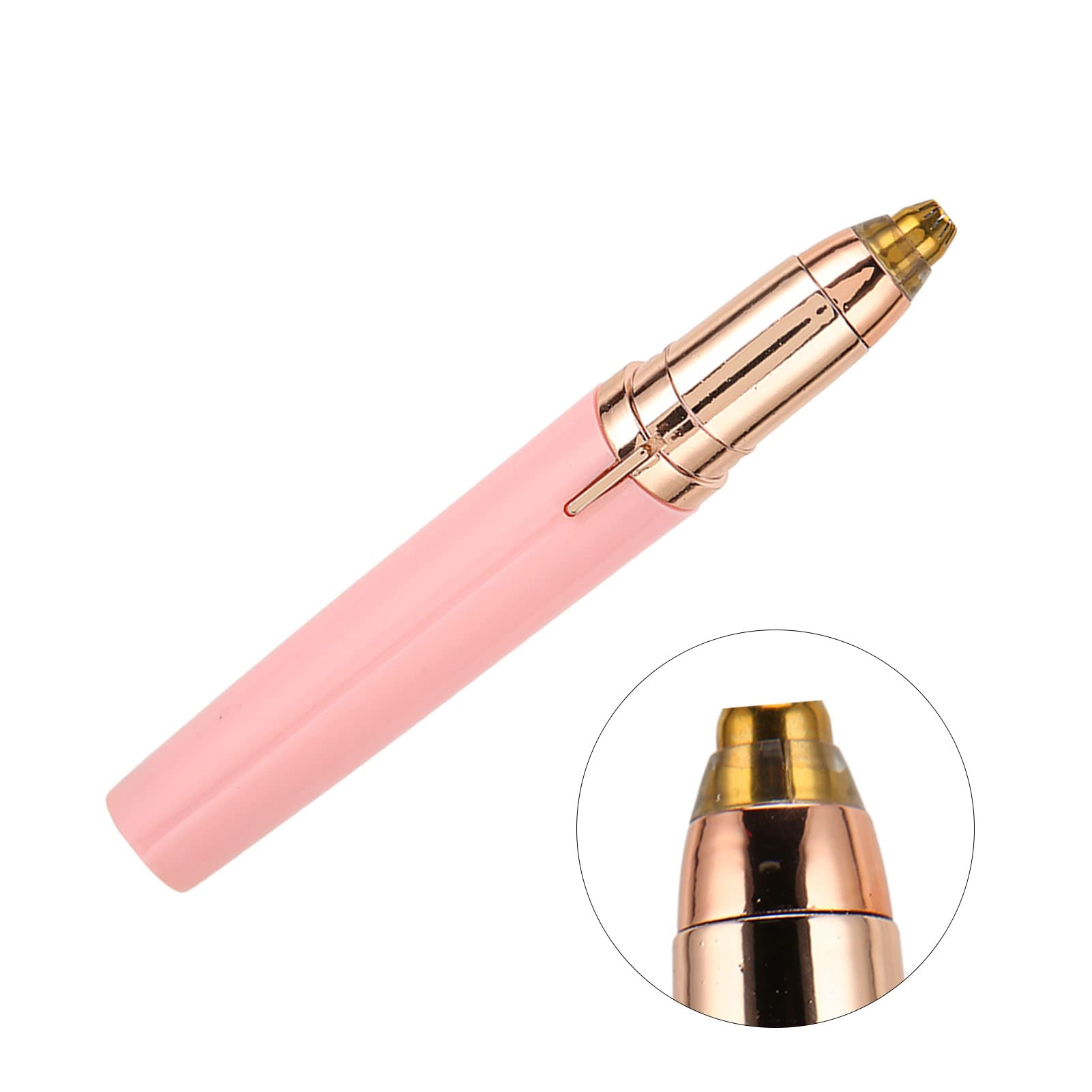 Rechargeable Electric Eyebrow Trimmer for Women - Painless Facial Hair Remover for Eyebrows, Lips & Nose | Portable Epilator & Shaver for Smooth Skin | Perfect for Travel, Home & Salon Use (Pink)