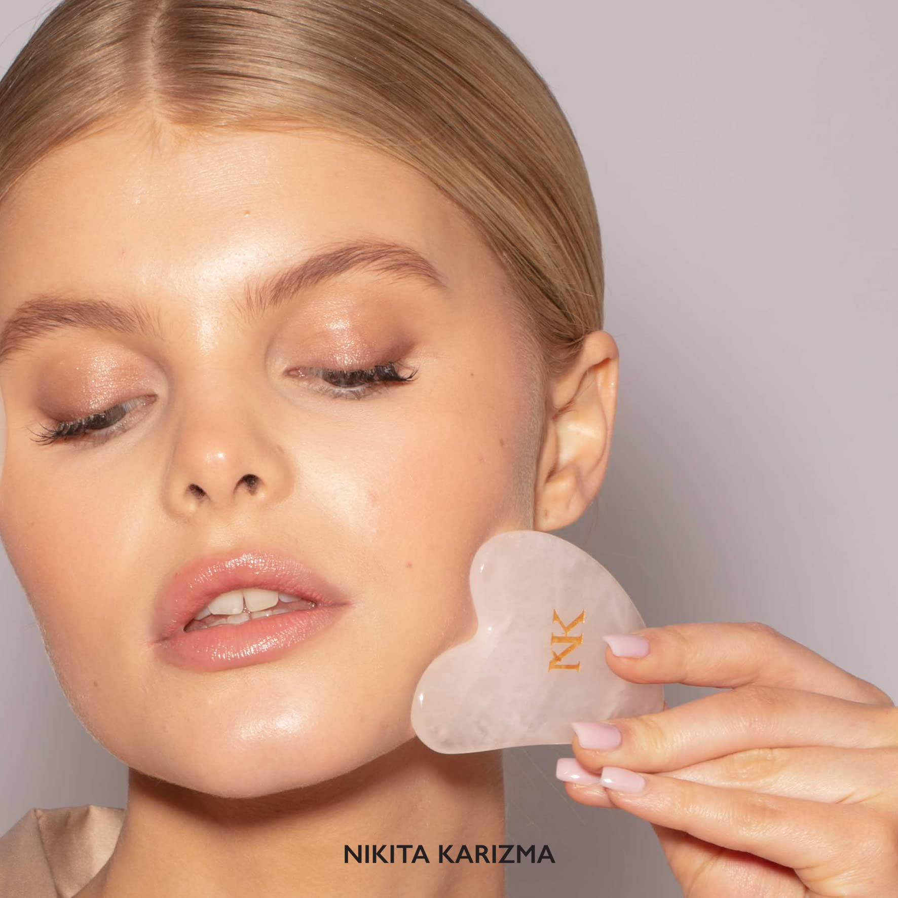 KARIZMA White Jade Gua Sha Massage Tool - Natural Jade Stone Facial Scraper for Skin Care & Relaxation | Gift Box Set | Perfect for Anti-Aging, Lymphatic Drainage & At-Home Spa Treatments