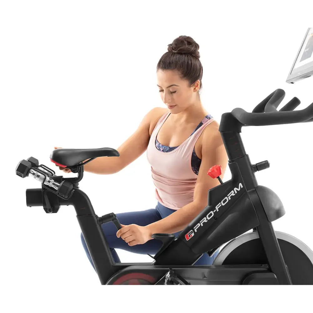 ProForm C14 Studio Exercise Bike - Indoor Cycling Bike for Home Workouts, Cardio Training & Fitness - Perfect for Small Spaces & Apartment Workouts