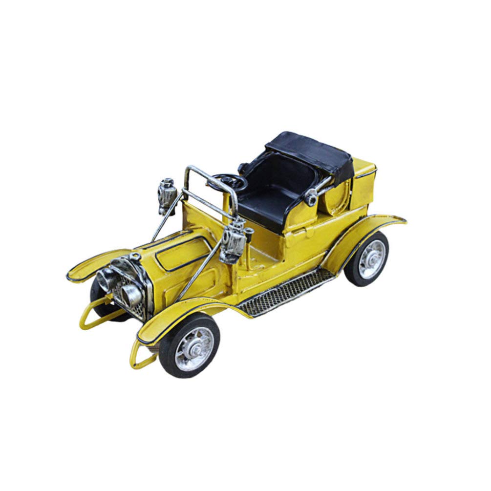 Vintage Wrought Iron Car Model Decor - Handcrafted Metal Car Sculpture for Home, Office & Man Cave - Unique Retro Auto Art for Car Lovers & Collectors