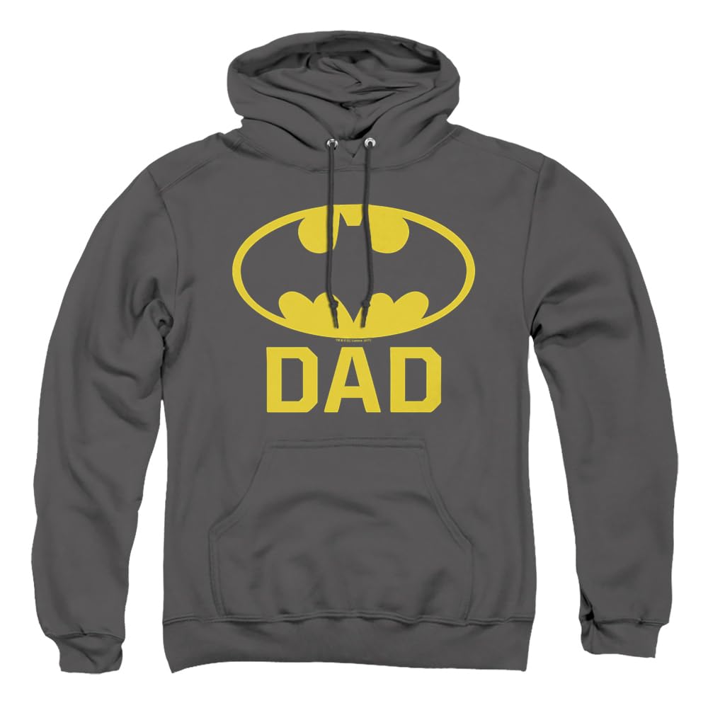 Trevco Batman Bat Dad Unisex Hoodie for Adults - Soft Pullover Sweatshirt for Superhero Fans, Casual Wear & Gifts