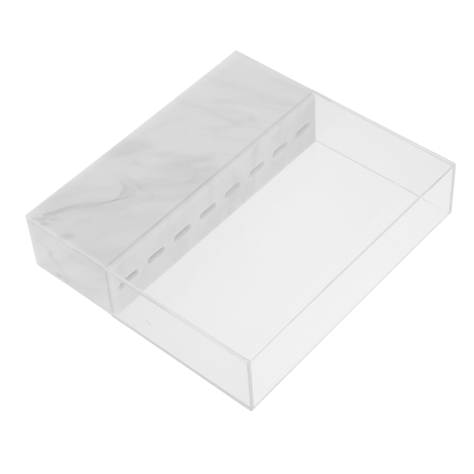 FRCOLOR White Acrylic Eyelash Tweezer Stand - Professional Makeup Brush & Spatula Holder for Eyelash Extension Supplies - Perfect for Salon, Spa & Home Beauty Organization
