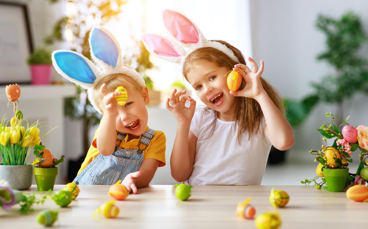 Premium Pre-Filled Easter Gift Basket (45 Pieces) - Includes Plush Bunny, Candy & Snacks - Perfect for Kids, Adults & Family - Easter Party, Classroom Treats & Holiday Gifting