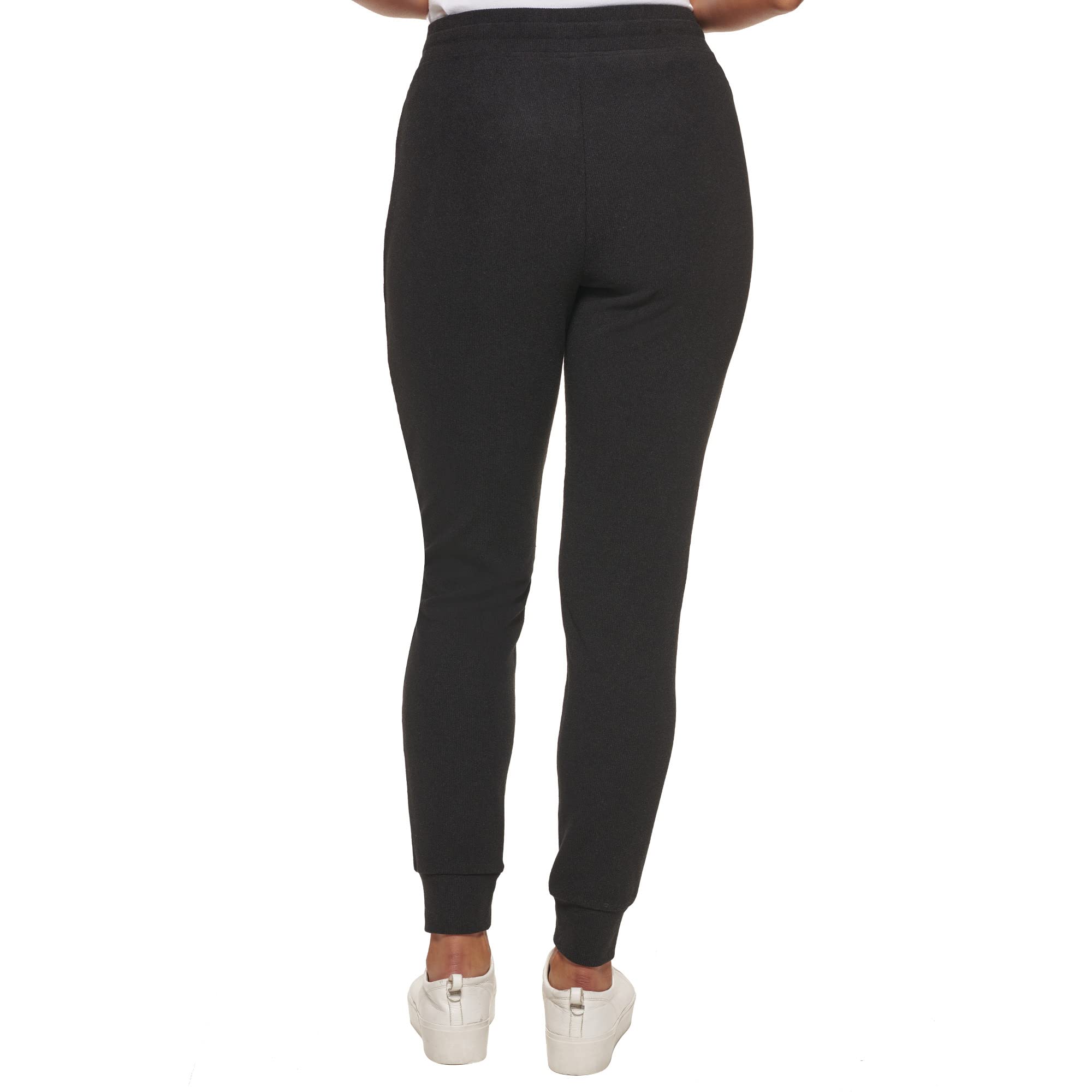 Andrew Marc Marc New York Women's Ribbed Midweight Jogger Pants - Comfortable Casual Lounge & Workout Pants for Everyday Wear