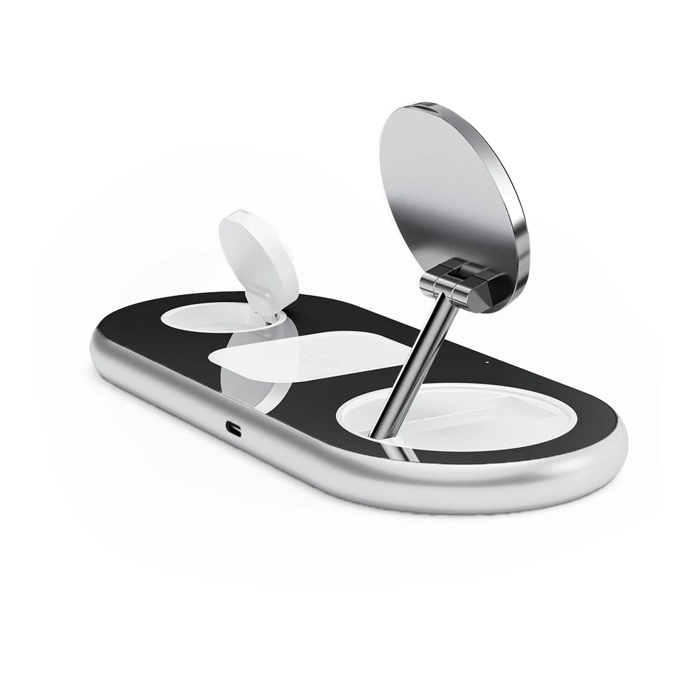 FlexiCharge 3-in-1 Wireless Charging Station for iPhone, Samsung & AirPods | Fast Qi-Certified Charger for Home, Office & Travel