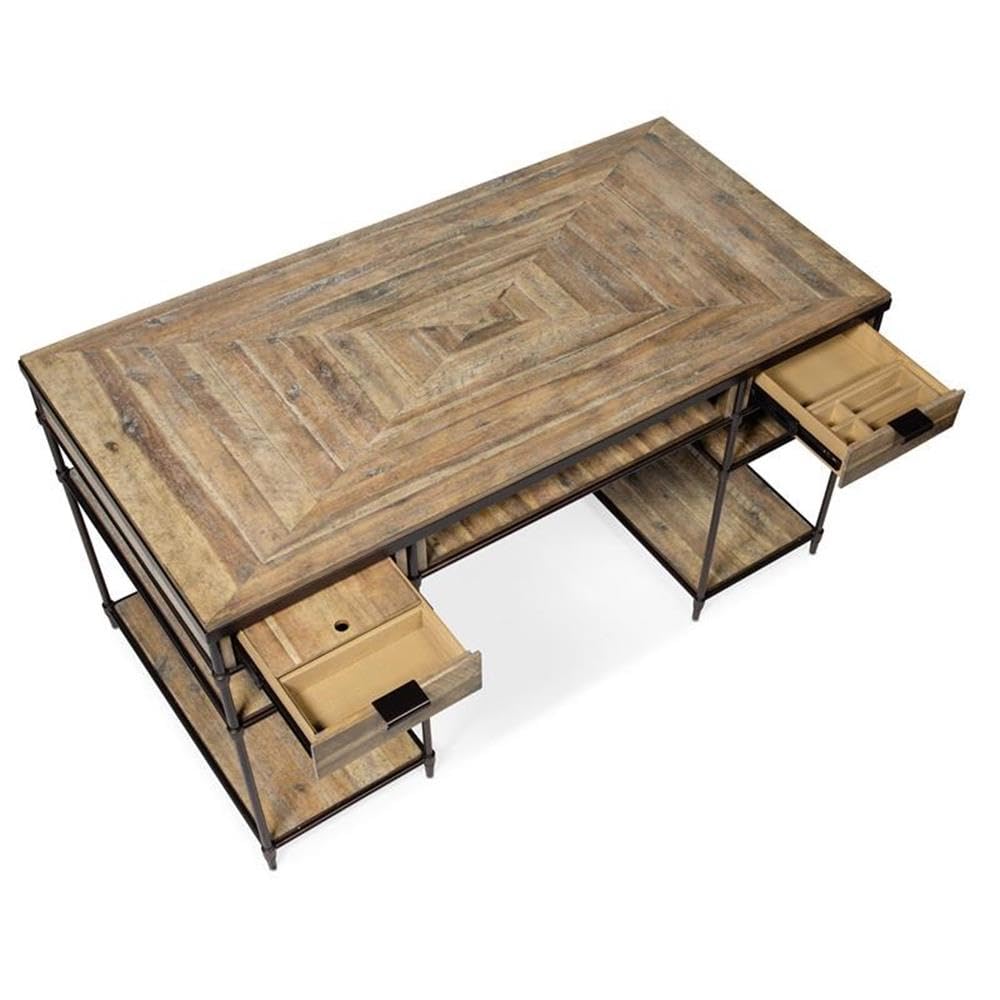 Hooker Furniture Home Office St. Armand Writing Desk - Modern Computer Desk for Small Spaces, Work from Home & Study - Solid Wood Home Office Desk with Storage Drawer