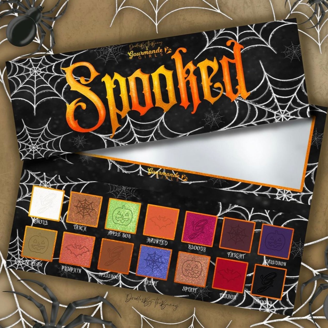 Spooked Eyeshadow Palette - Halloween Makeup Set with 12 Highly Pigmented Matte & Shimmer Shades | Perfect for Costume Parties, Night Out, and Special Effects Makeup