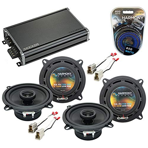 Nissan Maxima 1987-1988 Factory Speaker Replacement Bundle (2) R5 & CXA360.4 - Harmony Audio Compatible Car Speakers for Clear Sound | Perfect for Upgrading Your Classic Car Audio System