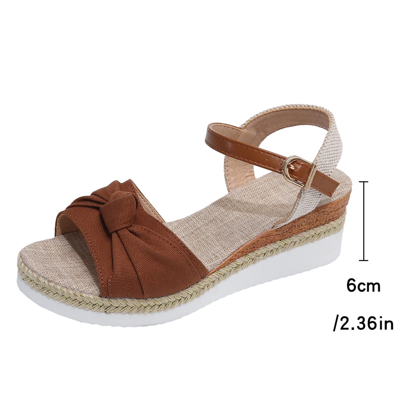 Women's Summer Wedge Fish Mouth Roman Sandals - Dressy White Sandals for Women | Size Available | Perfect for Beach, Wedding & Casual Outfits