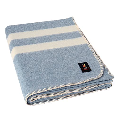 Soft Blue - Ivory Stripes