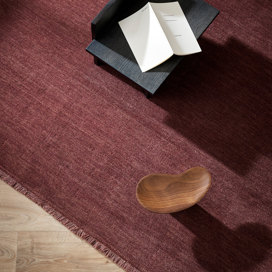 Baya Sandringham Floor Rug - Merlot Red 300cm x 400cm Large Area Rug - Soft Plush Living Room Carpet for Bedroom, Dining Room Decor