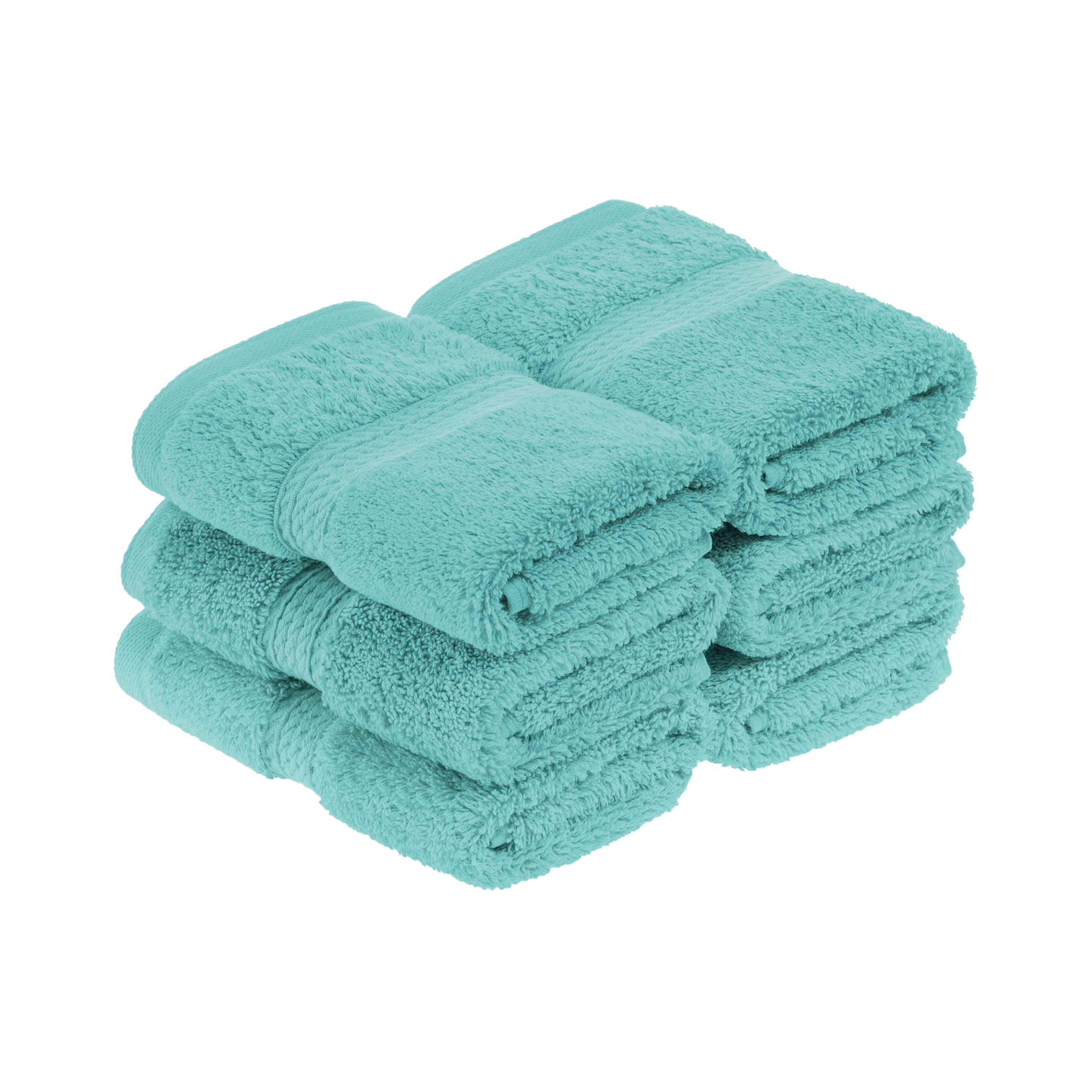 Premium 100% Egyptian Cotton Plush Heavyweight Luxury Bath Towel Set of 6 - Ultra Soft & Absorbent for Spa, Hotel & Home Use