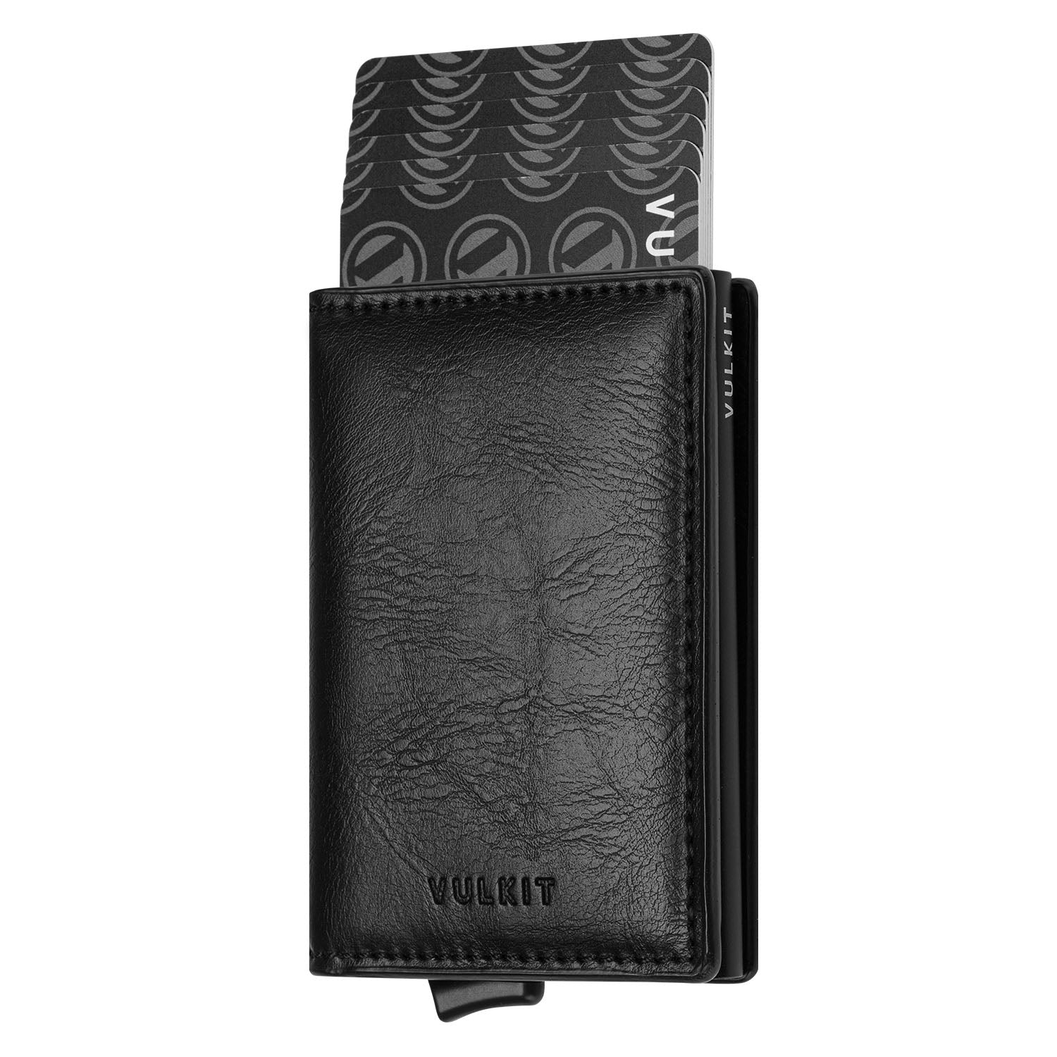 VC200 Slim Aluminum Card Holder with RFID Blocking - Built-in Back Slot Wallet for Credit Cards & IDs - Perfect for Travel, Business, and Everyday Carry