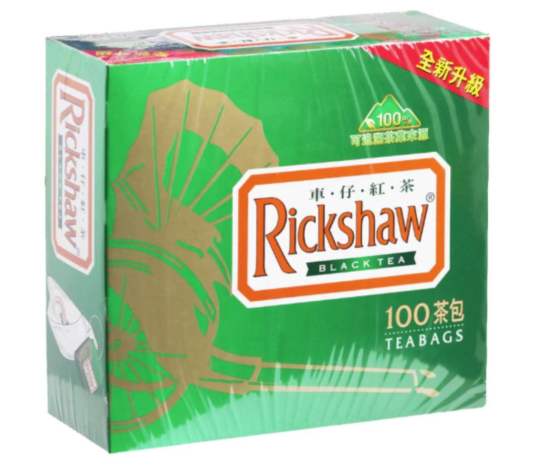 Premium Rickshaw Black Tea - 100 Individually Wrapped Tea Bags | Rich Flavor & Aroma | Perfect for Morning Boost, Afternoon Relaxation & Office Tea Time