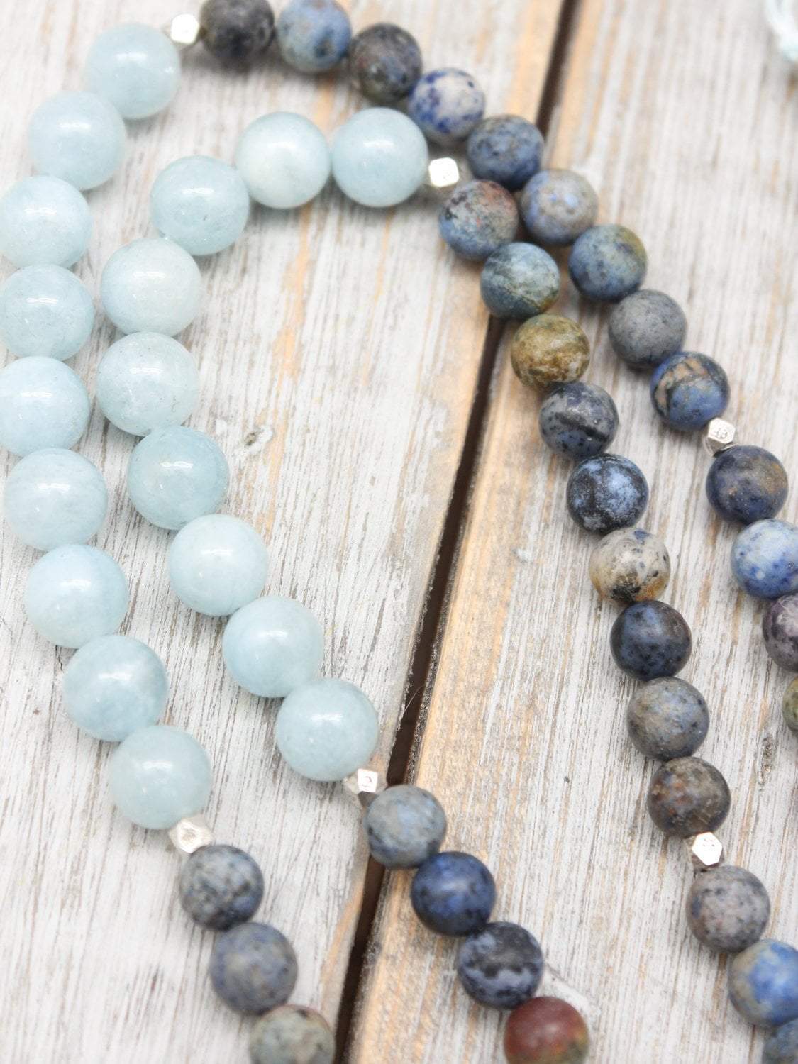 Happiness and Healing Mala Beads - 108 Natural Stone Meditation Bracelet for Stress Relief & Positive Energy | Yoga, Mindfulness & Spiritual Practice Accessory
