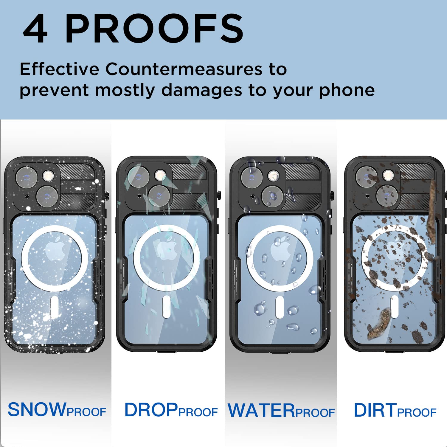 **AICase Waterproof Case for iPhone 14 (6.1