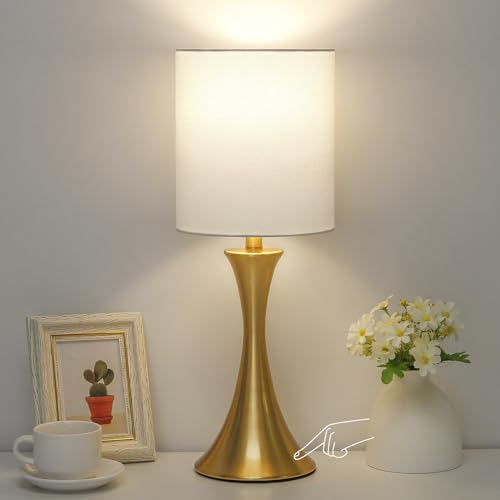 Gold Base with White Shade
