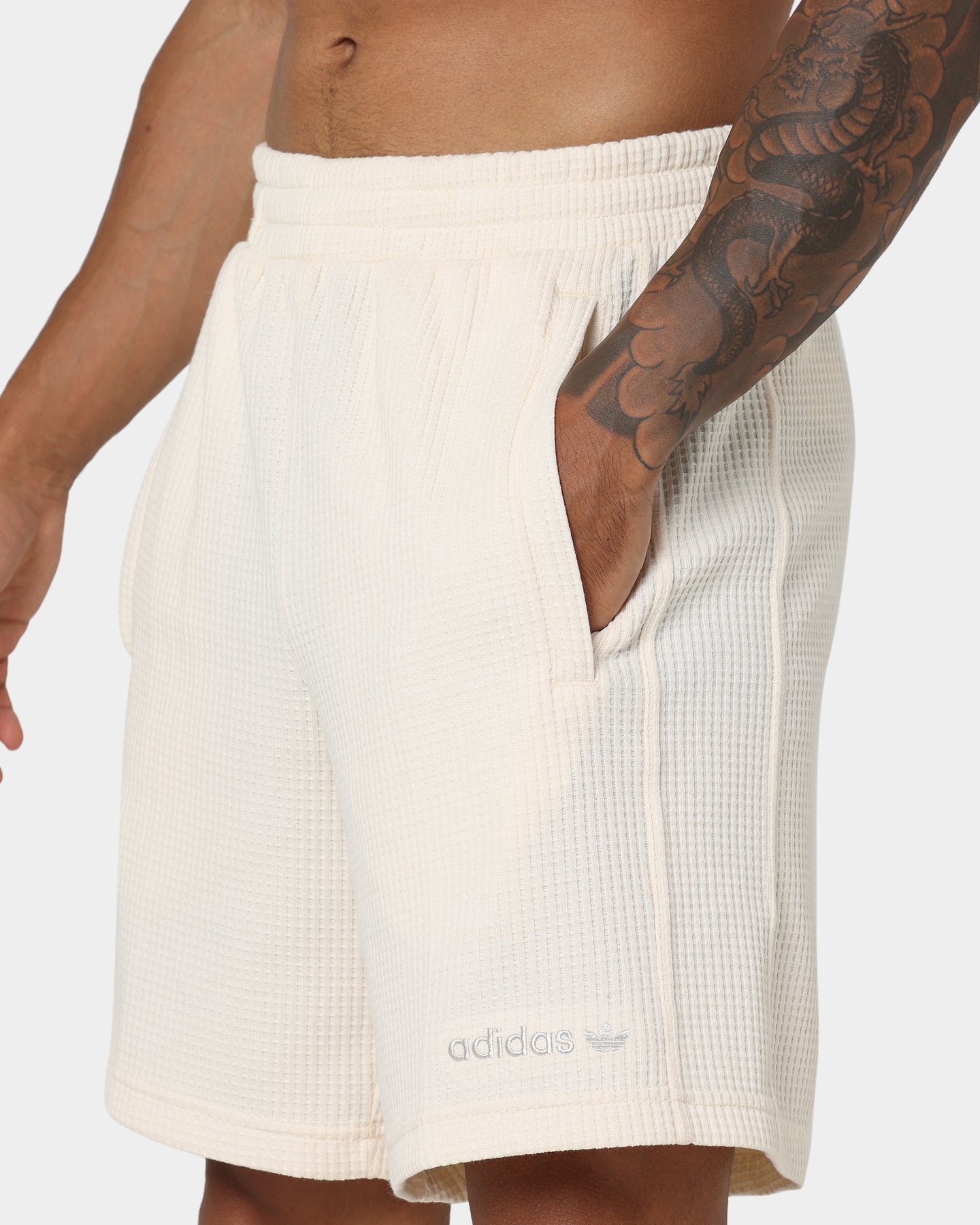 Adidas Waffle Running Shorts for Men - Wonder White - Lightweight Athletic Shorts for Jogging, Gym & Workout - Comfortable Training Shorts with Quick-Dry Fabric