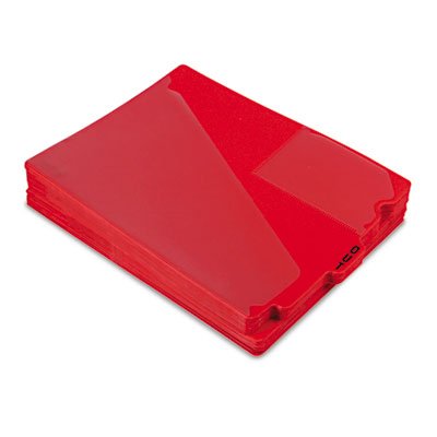 Pendaflex Red End Tab File Folders - Vinyl Letter Size with Center Out Tab - 50 per Box - Perfect for Office Filing, Document Organization, and Home Office Use