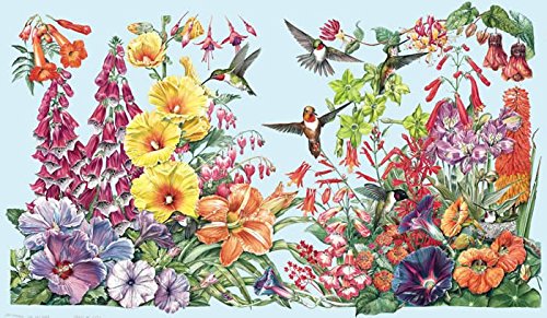 Vibrant Hummingbird Garden Poster - Beautiful Wall Art Decor for Home, Office & Nursery - Perfect for Nature Lovers & Bird Enthusiasts