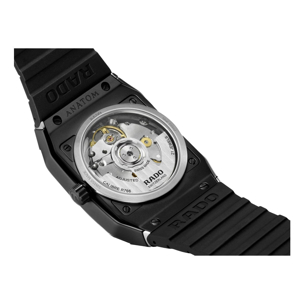 Anatom Automatic 32.5mm Men's Watch - Cognac Dial with Rubber & Ceramic Strap - Luxury Dress Watch for Business & Formal Occasions