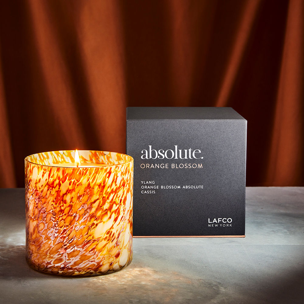 Absolute Orange Blossom Scented Soy Wax Candle - Natural Aromatherapy for Home, Spa & Relaxation - Perfect for Bedroom, Bathroom & Meditation