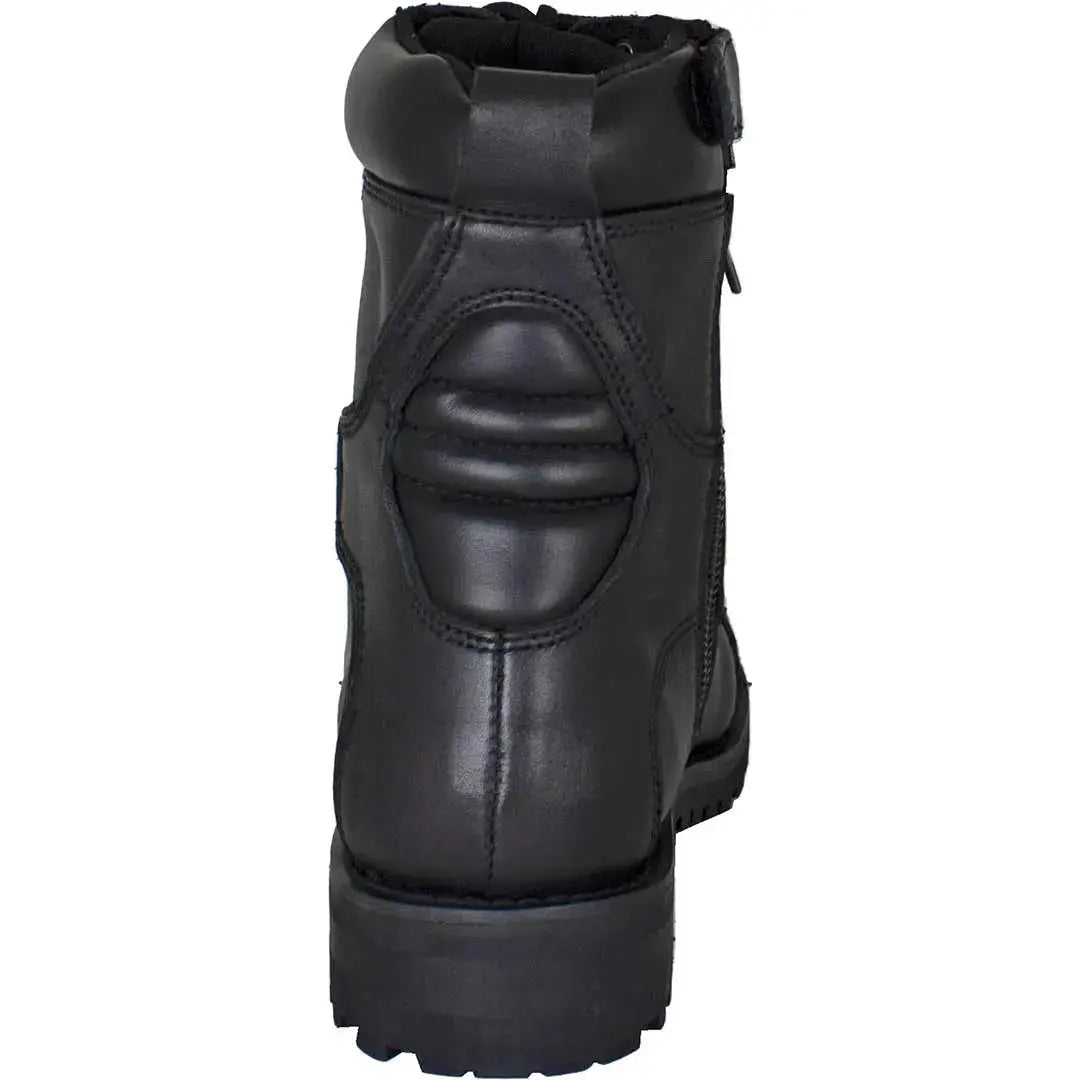 Open Road Men's 8 Quilted Motorcycle Boots - Waterproof Leather Riding Boots for Harley & Cruiser Bikes - Perfect for Long Distance Touring & Daily Commuting